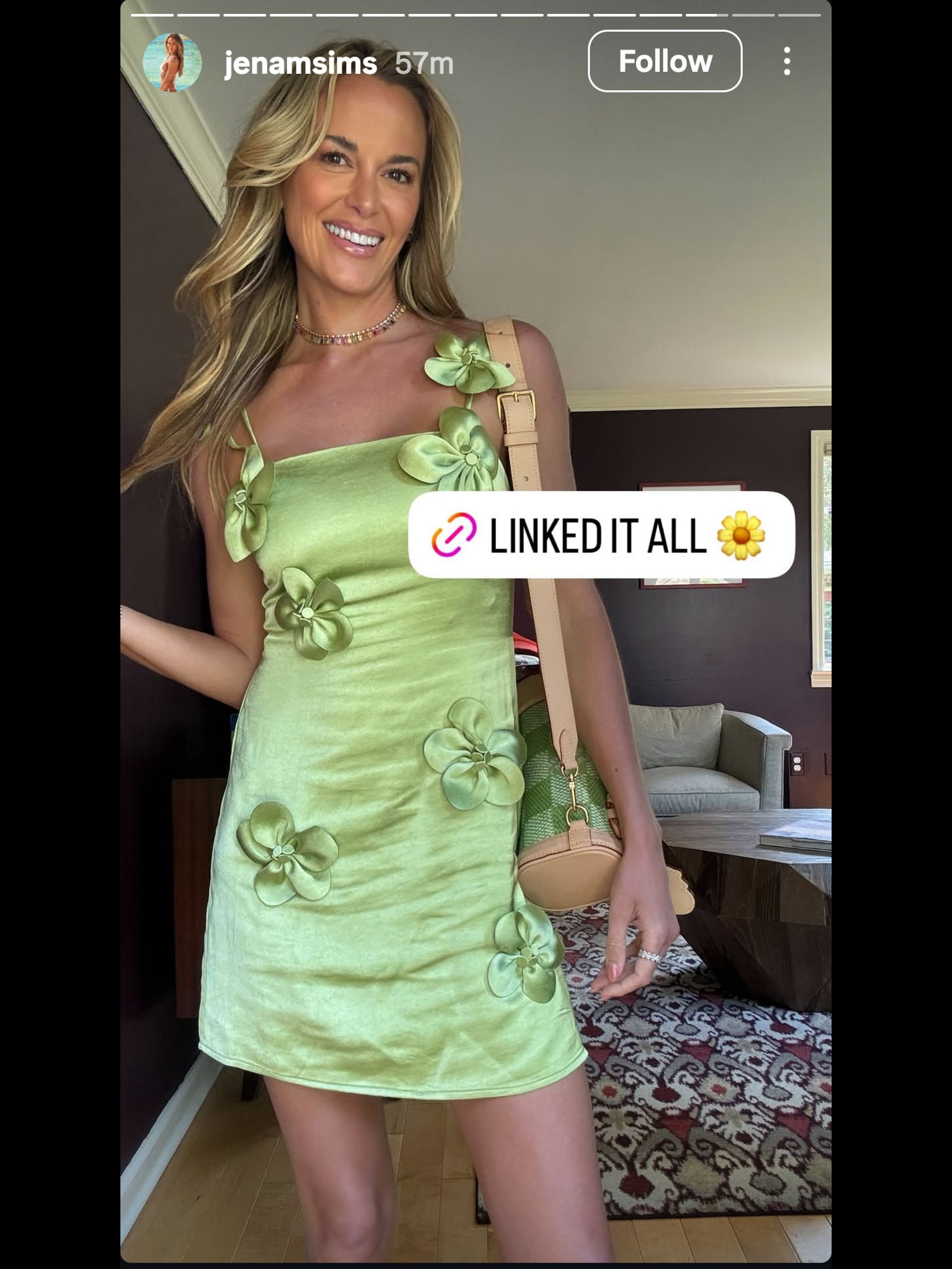 Screenshot from Sims' Instagram story/IG: @jenamsims